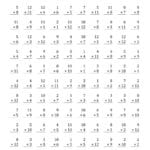 Multiplication Facts To 144 Including Zeros A In Multiplication Review Worksheets