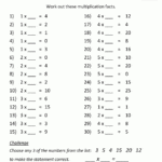 Multiplication Practice Worksheets To 5X5 And Math Worksheets For Grade 4 With Answers