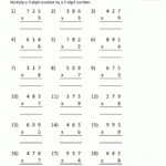 Multiplication Sheet 4Th Grade Along With Box Method Multiplication Worksheet