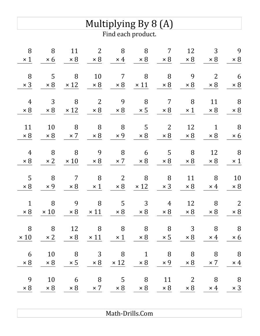 Multiplying 1 To 128 A Regarding Thanksgiving Math Multiplication Worksheet