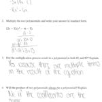 Multiplying Polynomials  1 Students Are Asked To Multiply Throughout Multiplying Polynomials Worksheet Answers