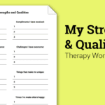 My Strengths And Qualities Worksheet  Therapist Aid For Social Skills Worksheets For Teens
