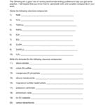 Naming Chemical Compounds Ionic And Covalent Regarding Naming Chemical Compounds Worksheet Answers