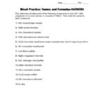 Naming Chemical Compounds Worksheet Together With Chemical Formula Worksheet Answers