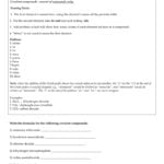 Naming Covalent Compounds Worksheet Within Naming Covalent Compounds Worksheet