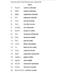 Naming Ionic Compounds – Answer Key For Writing Formulas And Naming Compounds Worksheet Answers