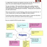 Native American Polygamy Sen Activity Worksheet With Spidergram Worksheet Elizabeth