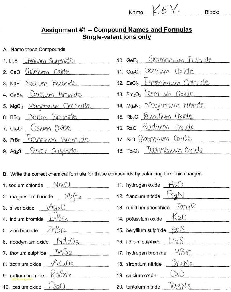 Nomenclature Worksheet 3 Name Tracing Worksheets 4Th Step Worksheet Also Naming Compounds Containing Polyatomic Ions Worksheet