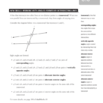 Nonparallel Lines And Transversals And Parallel Lines And Transversals Worksheet Answers