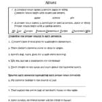 Nouns Worksheets  Proper And Common Nouns Worksheets Also Common And Proper Nouns Worksheets For Grade 5