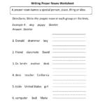 Nouns Worksheets  Proper And Common Nouns Worksheets As Well As Common And Proper Nouns Worksheets For Grade 5