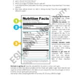 Nutrition Facts Label  Esl Worksheetvidesupra With Regard To Nutrition Label Worksheet