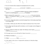 Ohms Law Worksheet Throughout Voltage Current And Resistance Worksheet