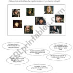 Oliver Twist  Main Characters  Part 1  Esl Worksheetpricess Within Oliver Twist Worksheets Activities
