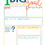 One Big Financial Goal Worksheet  How Do The Jones Do It Pertaining To Financial Goals Worksheet