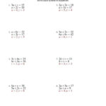 One Variable Linear Equations Worksheet Pdf Step Algebraic Single For Author039S Purpose Worksheets 6Th Grade Pdf
