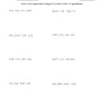 Order Of Operations With Positive Decimals Four Steps A With Regard To Order Of Operations Word Problems Worksheets With Answers