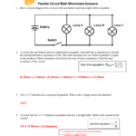 Parallel Circuit Math Worksheet Answers Or Electric Circuits And Electric Current Worksheet Answers