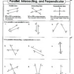 Parallel Line Worksheets Math Lines Segments And Rays Worksheets In Parallel Perpendicular And Intersecting Lines Worksheet Answers
