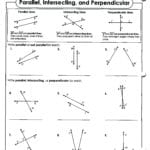 Parallel Line Worksheets Math Lines Segments And Rays Worksheets Or Parallel And Perpendicular Lines Worksheet Answers