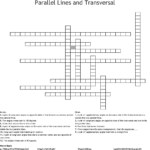 Parallel Lines And Transversal Crossword  Wordmint And Parallel Lines And Transversals Worksheet Answers