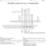 Parallel Lines Cuta Transversal Crossword  Wordmint As Well As Parallel Lines And Transversals Worksheet Answers