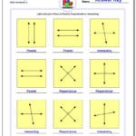 Parallel Perpendicular Intersecting Or Parallel And Perpendicular Lines Worksheet Answers