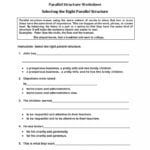 Parallel Structure Worksheet  Soccerphysicsonline Intended For Parallel Structure Worksheet