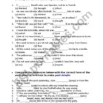 Past Simple Worksheet Regular  Irregular Verbs With Revision And And Regular Irregular Verbs Worksheet