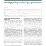 Pdf Dna Fingerprinting In Forensics Past Present Future Along With Dna Profiling Worksheet
