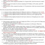 Percent Composition And Molecular Formula Worksheet  Pdf Within Percent Composition Chemistry Worksheet
