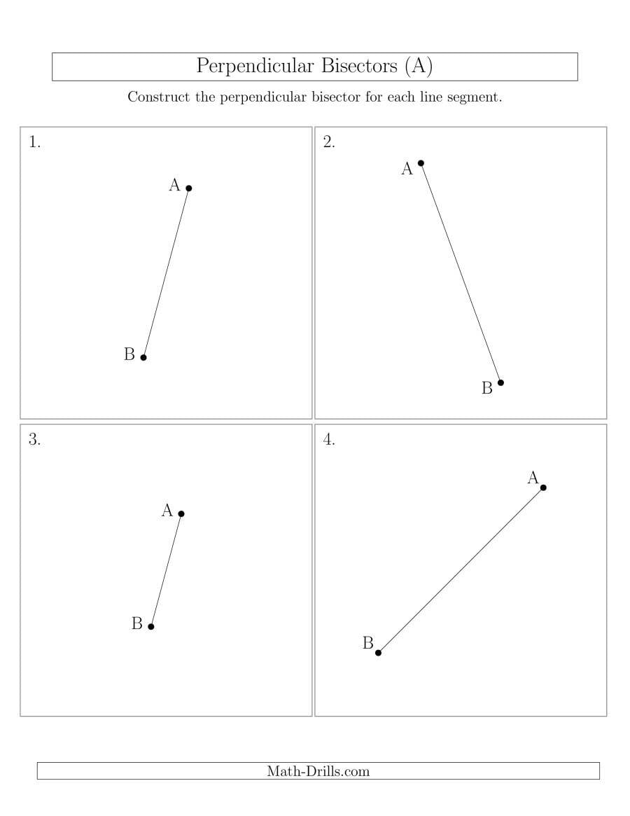Perpendicular Bisectors Of A Line Segment A Pertaining To Midpoints And Segment Bisectors Worksheet Answers