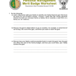 Personal Management Merit Badge Worksheet Pertaining To Personal Management Merit Badge Worksheet