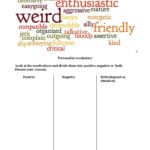 Personality Adjective Vocabulary Worksheet For Esl Students Throughout Esl Vocabulary Worksheets