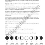 Phases Of The Moon  Esl Worksheetspearsy9 In Phases Of The Moon Printable Worksheets