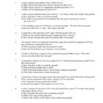 Physics 12 Projectile Motion Worksheet 2 Throughout Kinematics Practice Problems Worksheet Answers