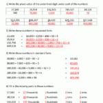 Place Value Worksheet  Up To 10 Million Throughout Grade 1 Writing Worksheets Pdf