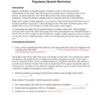 Population Growth Worksheet Answers Doc Within Population Growth Worksheet Answers