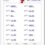 Powers Of Ten And Scientific Notation Pertaining To Power Worksheet Answers