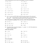 Practice 64 For Solving Polynomial Equations Worksheet Answers