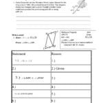 Practice B Triangle Congruence Cpctc With Regard To Cpctc Proofs Worksheet With Answers
