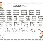 Prek Worksheets Melody Alphabet Tracing  Printable Coloring Page Throughout Alphabet Worksheets For Pre K