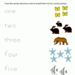 Preschool Math Worksheets  Matching To 5 Together With Preschool Matching Worksheets