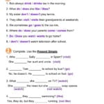 Present Simple Interactive Worksheets As Well As English Worksheets Exercises