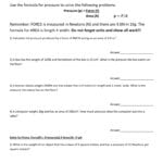 Pressure Problems Worksheet Also Work Problems Worksheet With Answers