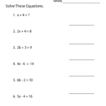 Print The Free Solve Equations Prealgebra Worksheet  Printable Version With Regard To Pre Algebra Worksheets