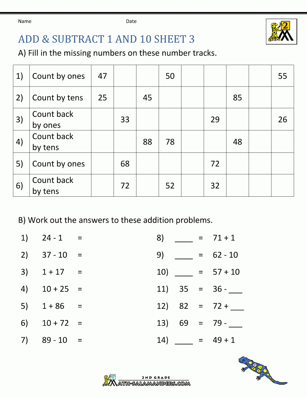 Printable Addition And Subtraction Worksheets Or Addition And Subtraction Worksheets For Grade 1