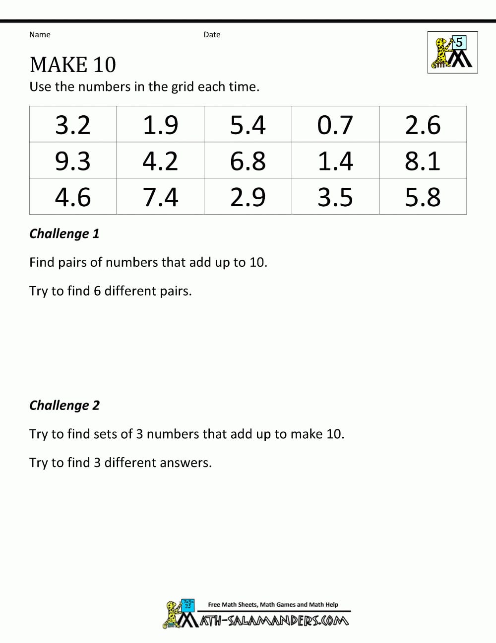Printable Math Puzzles 5Th Grade Along With Fun Worksheets For 5Th Grade