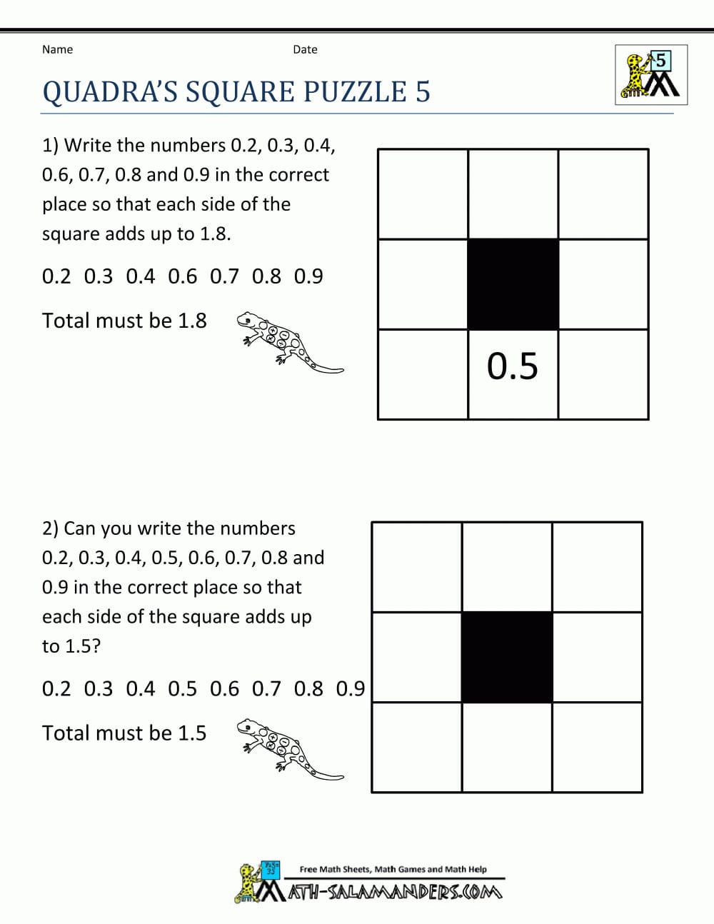 Printable Math Puzzles 5Th Grade Inside Fun Worksheets For 5Th Grade