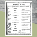 Printable Mothers Of The Bible Worksheet  Path Through The Narrow Gate With Kids Bible Study Worksheets